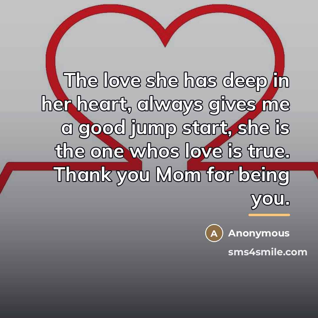 “The love she has deep in her heart, always gives…” quote by Anonymous
