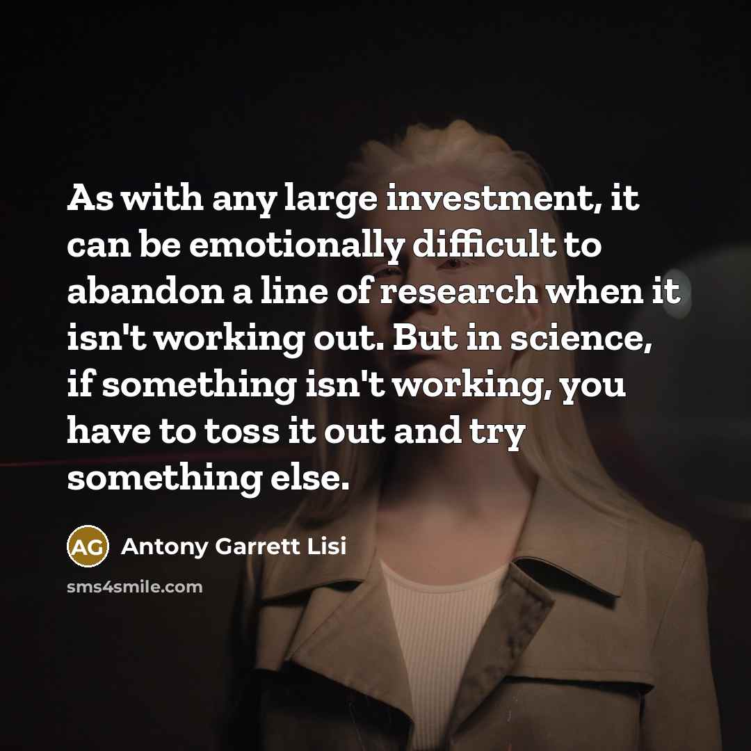 “As with any large investment, it can be emotionally difficult…” quote by Antony Garrett Lisi