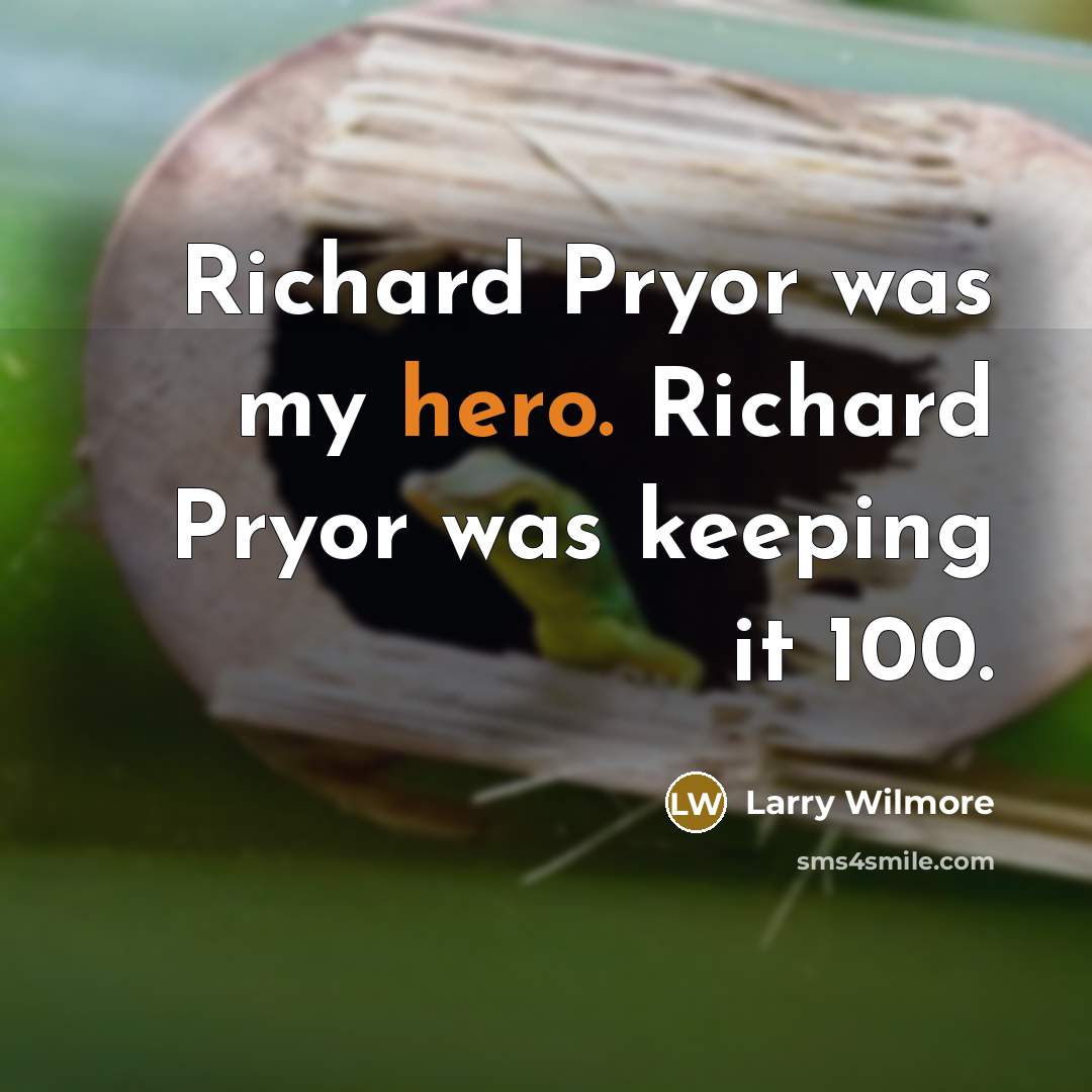 “Richard Pryor was my hero. Richard Pryor was keeping it…” quote by Larry Wilmore