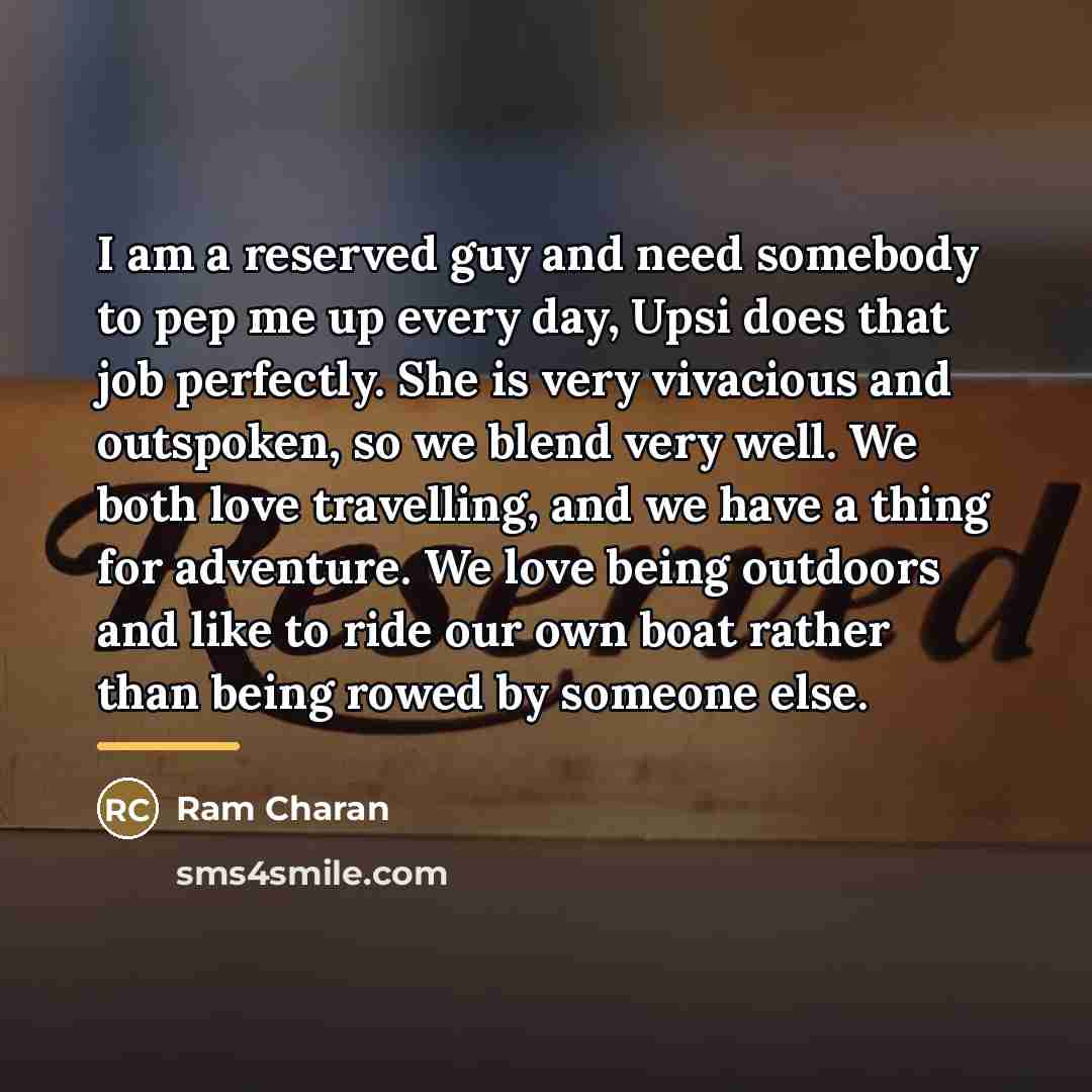 “I am a reserved guy and need somebody to pep…” quote by Ram Charan