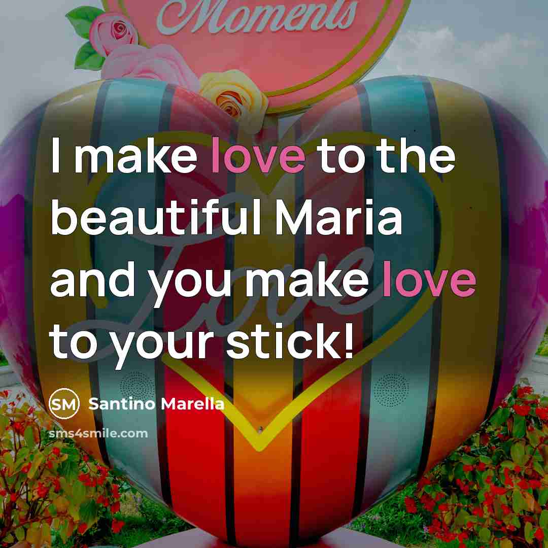“I make love to the beautiful Maria and you make…” quote by Santino Marella
