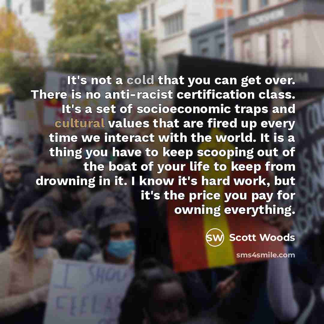 “It's not a cold that you can get over. There…” quote by Scott Woods