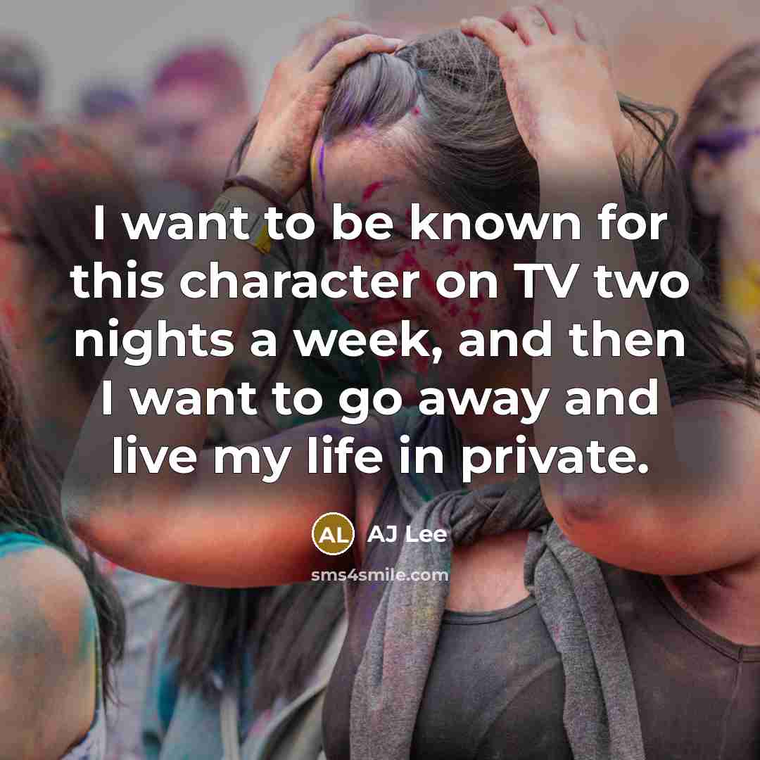 “I want to be known for this character on TV…” quote by AJ Lee