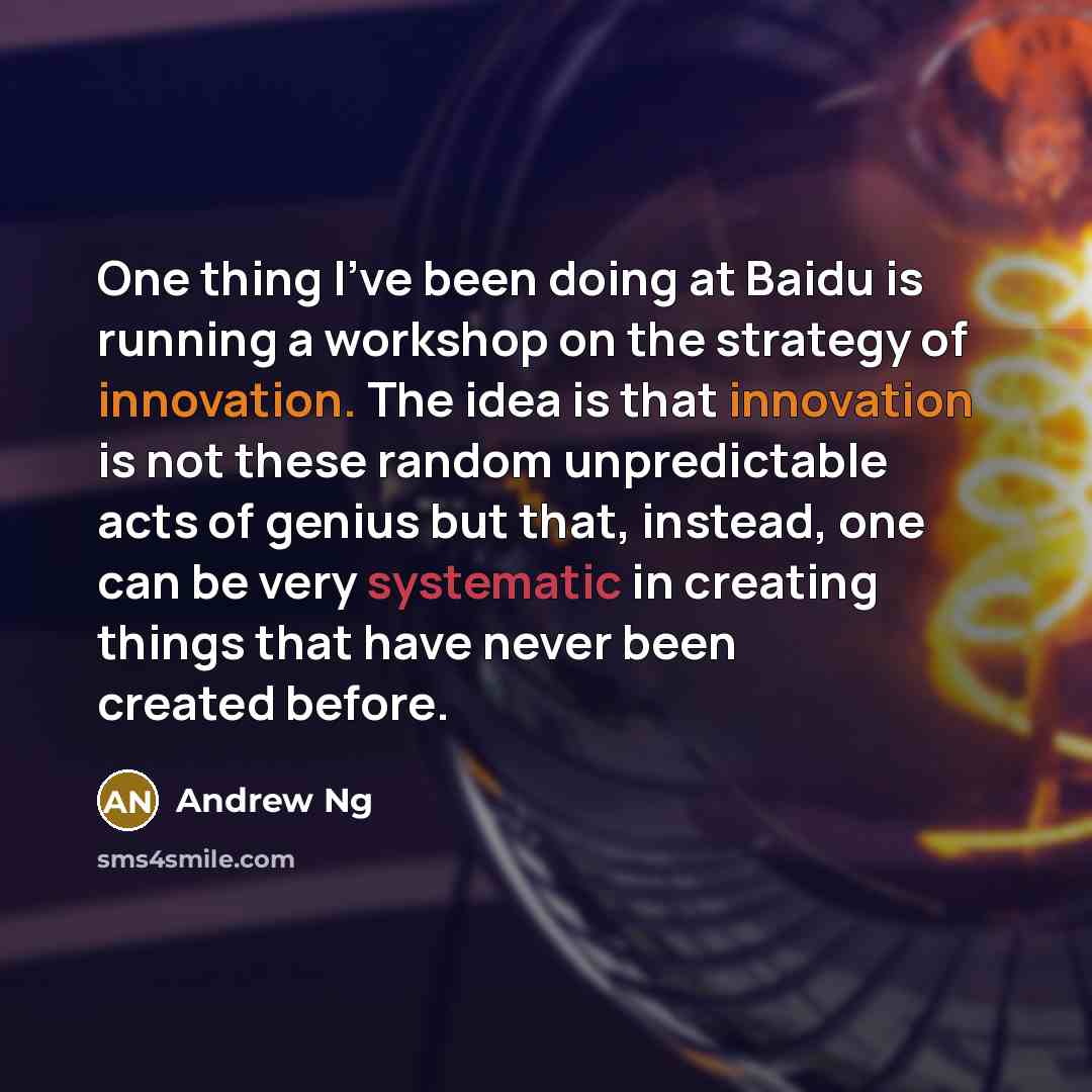 “One thing I've been doing at Baidu is running a…” quote by Andrew Ng
