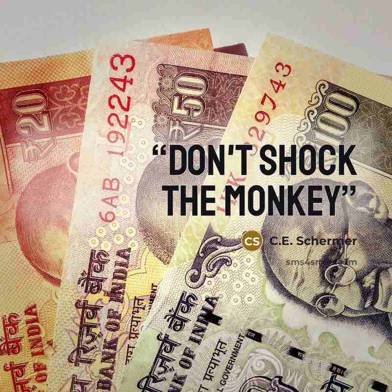 “Don't shock the monkey” quote by C.E. Schermer