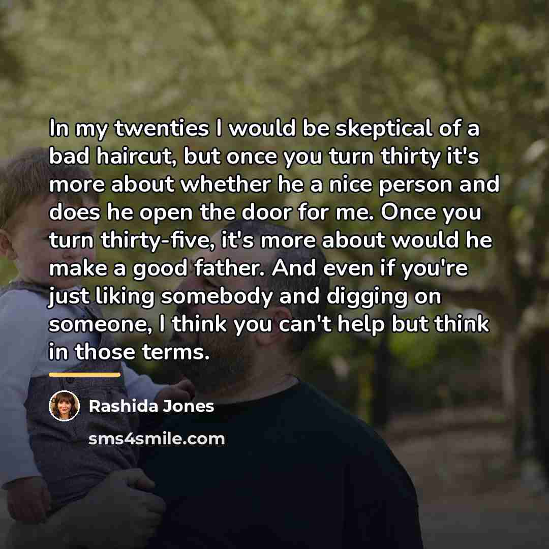 “In my twenties I would be skeptical of a bad…” quote by Rashida Jones