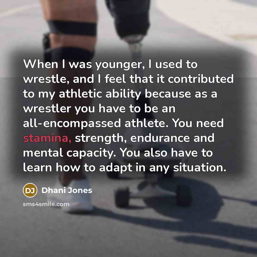 “When I was younger, I used to wrestle, and I…” quote by Dhani Jones