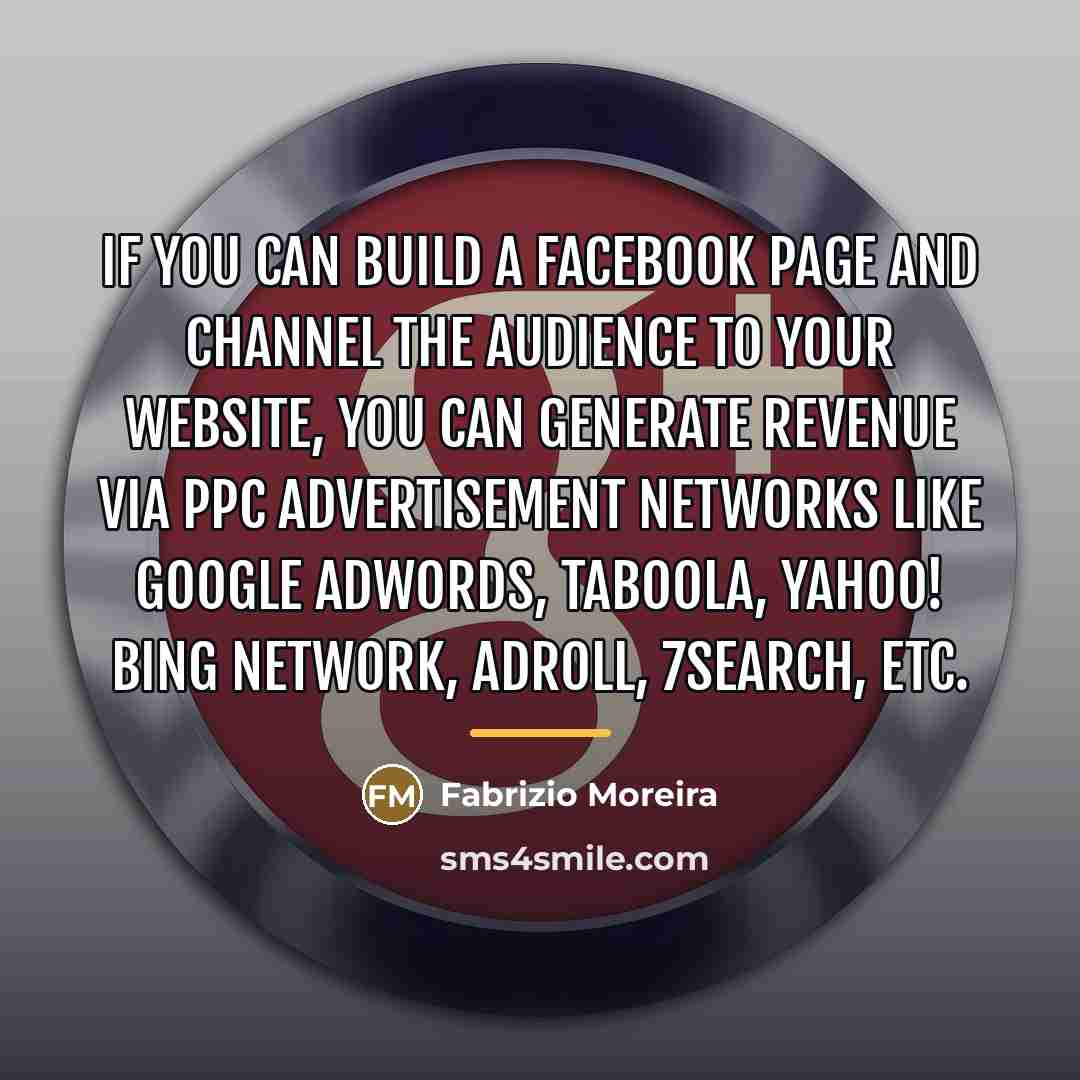 “If you can build a Facebook page and channel the…” quote by Fabrizio Moreira