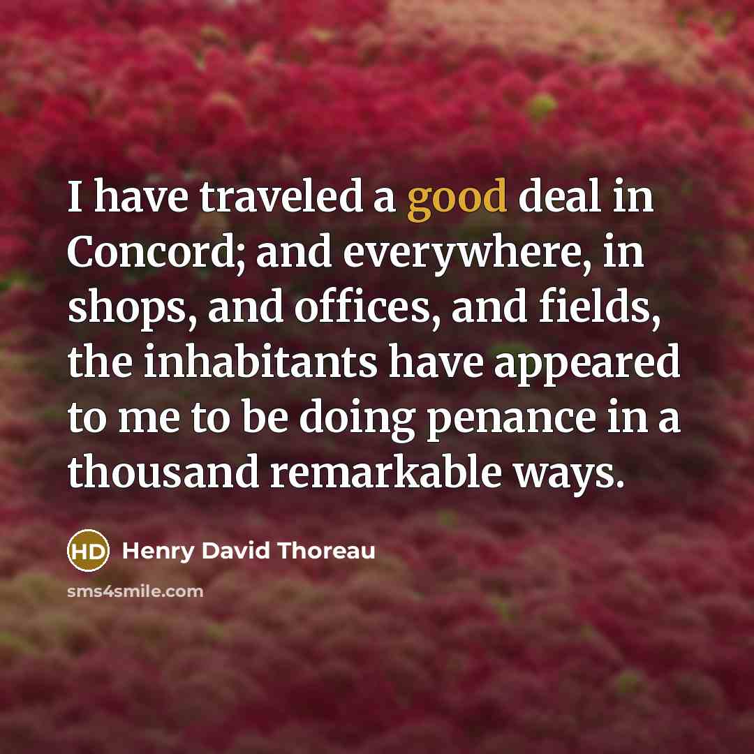 “I have traveled a good deal in Concord; and everywhere,…” quote by Henry David Thoreau