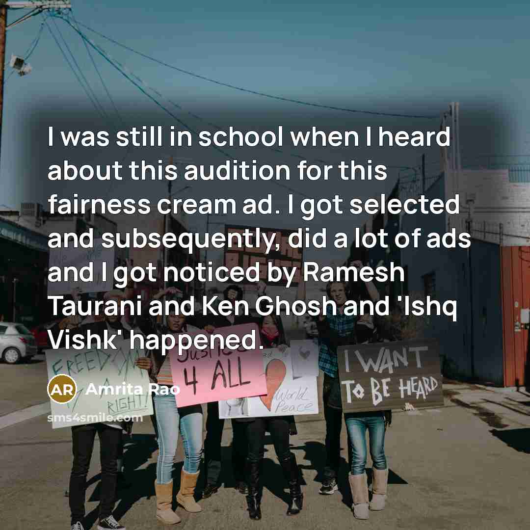 “I was still in school when I heard about this…” quote by Amrita Rao