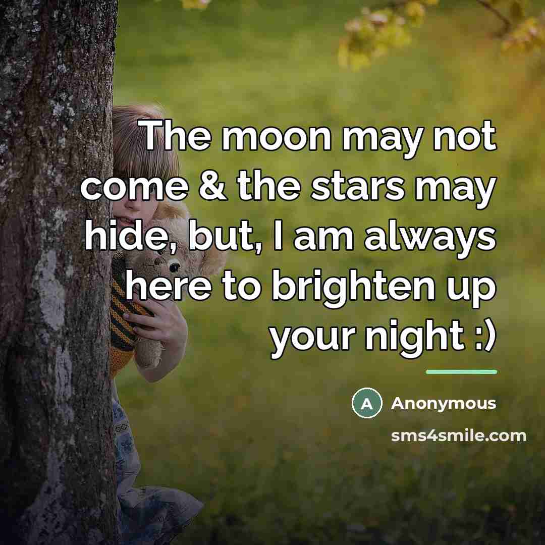 “The moon may not come & the stars may hide,…” quote by Anonymous