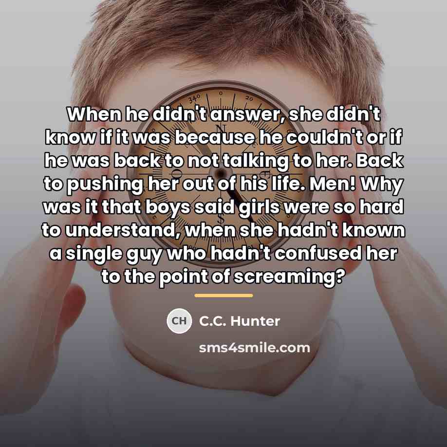 “When he didn't answer, she didn't know if it was…” quote by C.C. Hunter