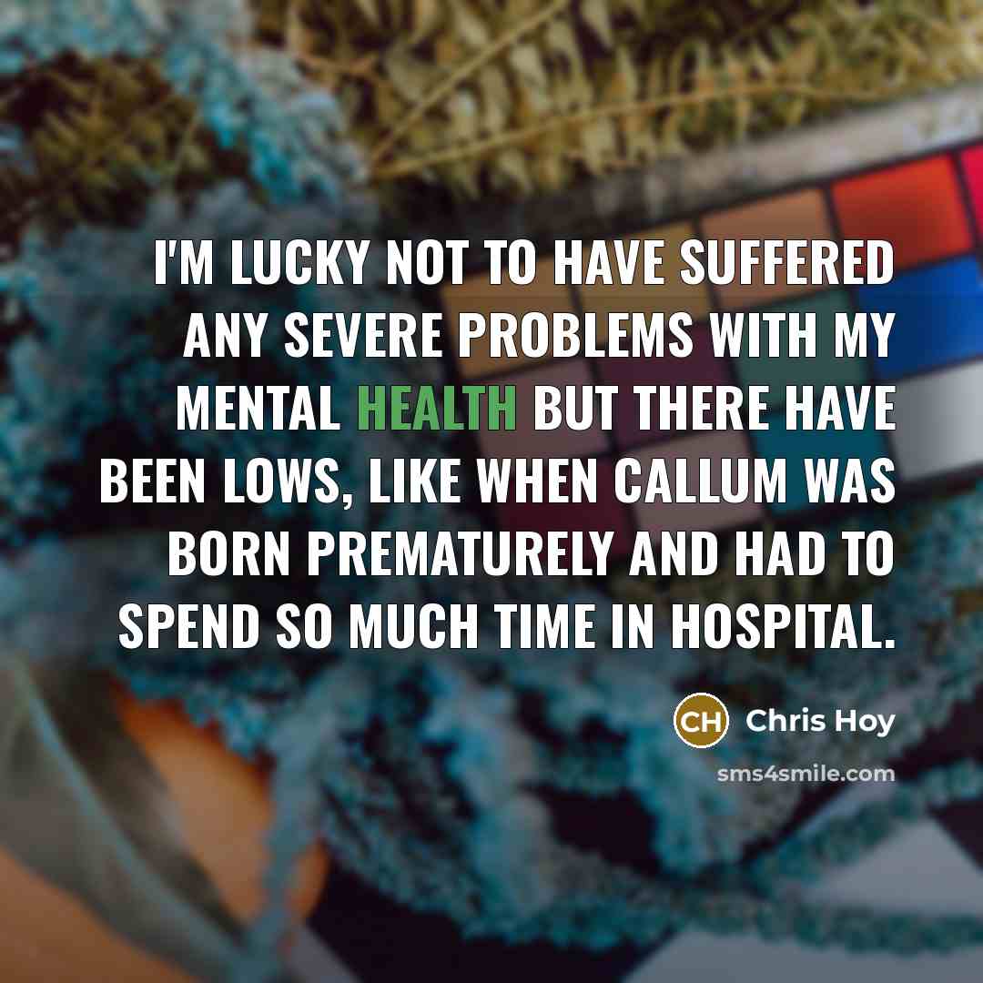 “I'm lucky not to have suffered any severe problems with…” quote by Chris Hoy