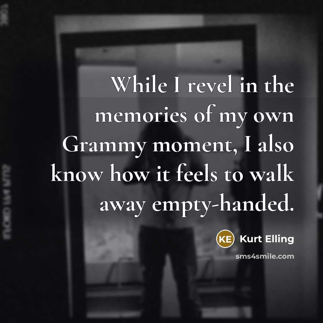 “While I revel in the memories of my own Grammy moment, I also know how it feels to walk away empty-handed.” quote by Kurt Elling
