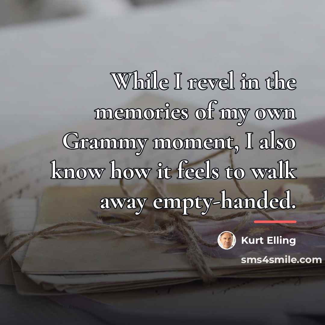 “While I revel in the memories of my own Grammy…” quote by Kurt Elling