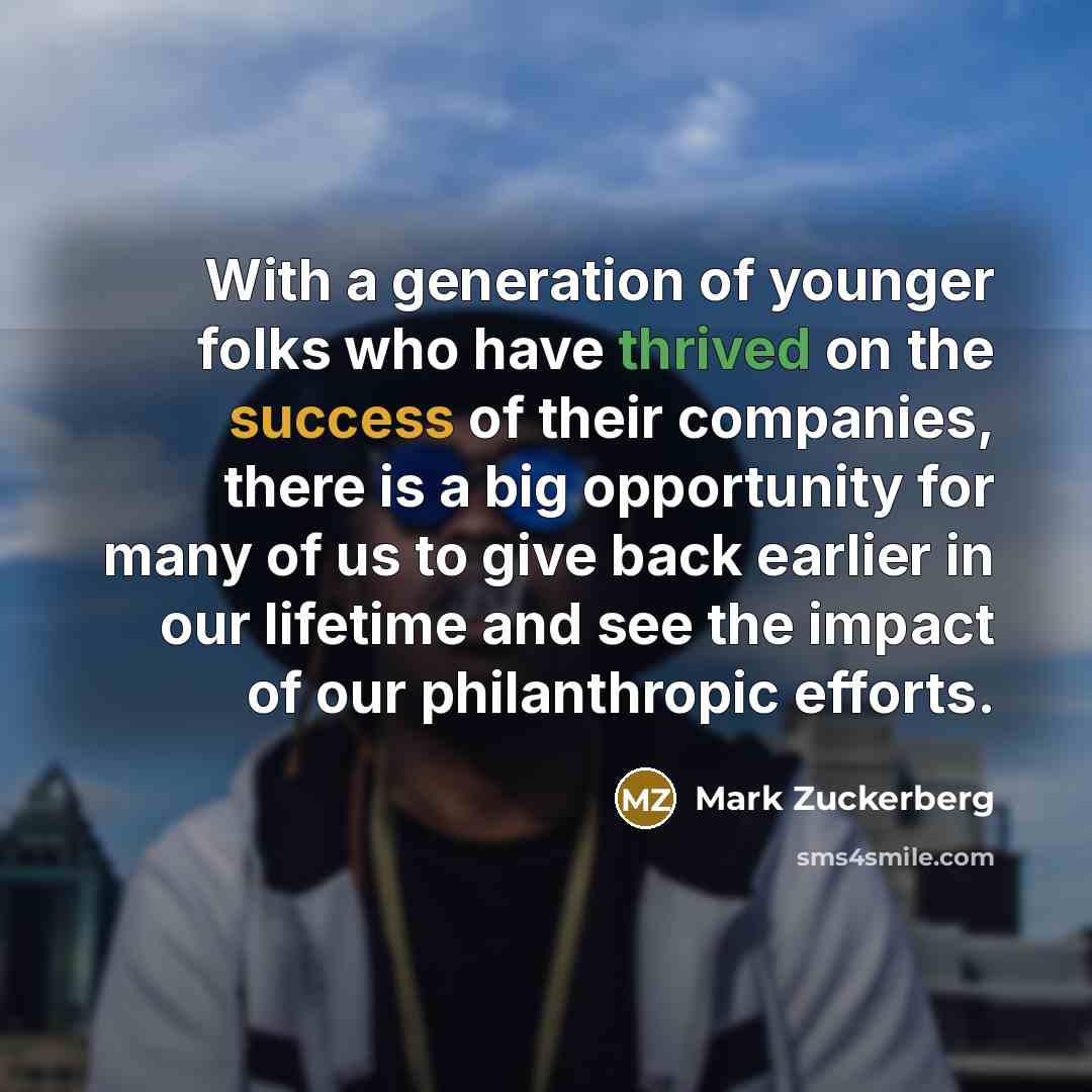 “With a generation of younger folks who have thrived on…” quote by Mark Zuckerberg