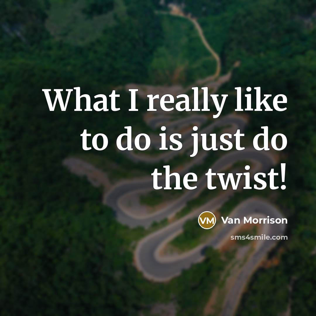 “What I really like to do is just do the…” quote by Van Morrison