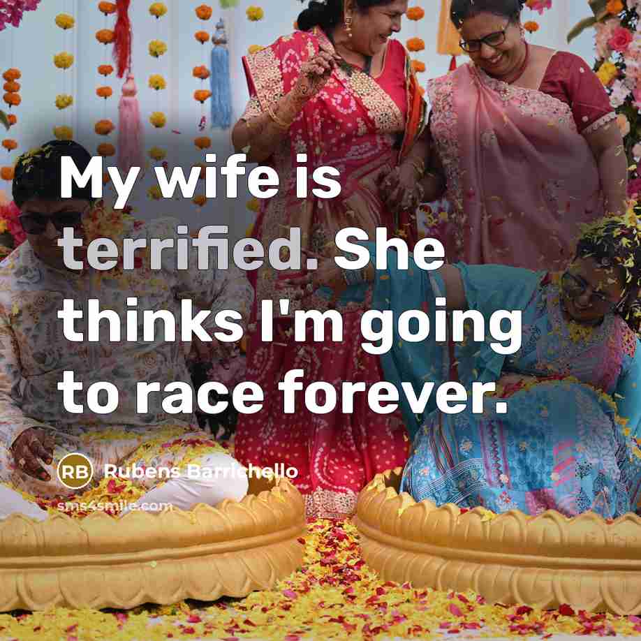 “My wife is terrified. She thinks I'm going to race…” quote by Rubens Barrichello
