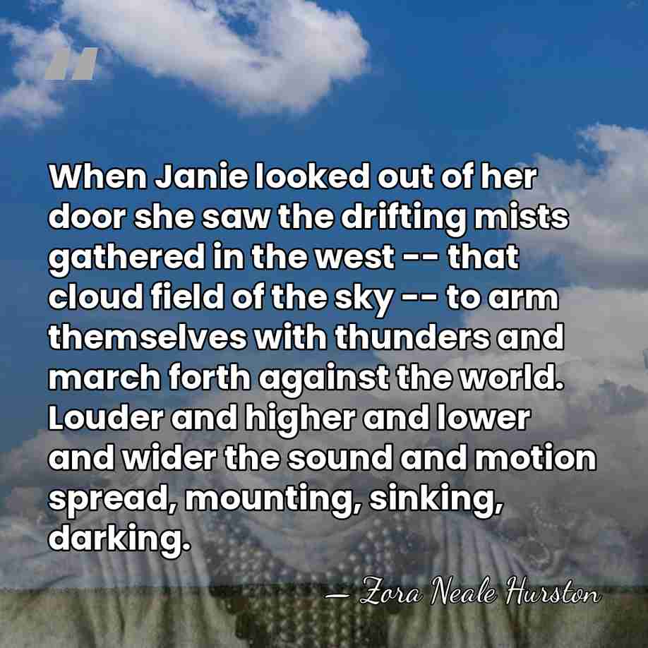 When Janie looked out of her door she saw the drifting mists&hellip; - Zora Neale Hurston