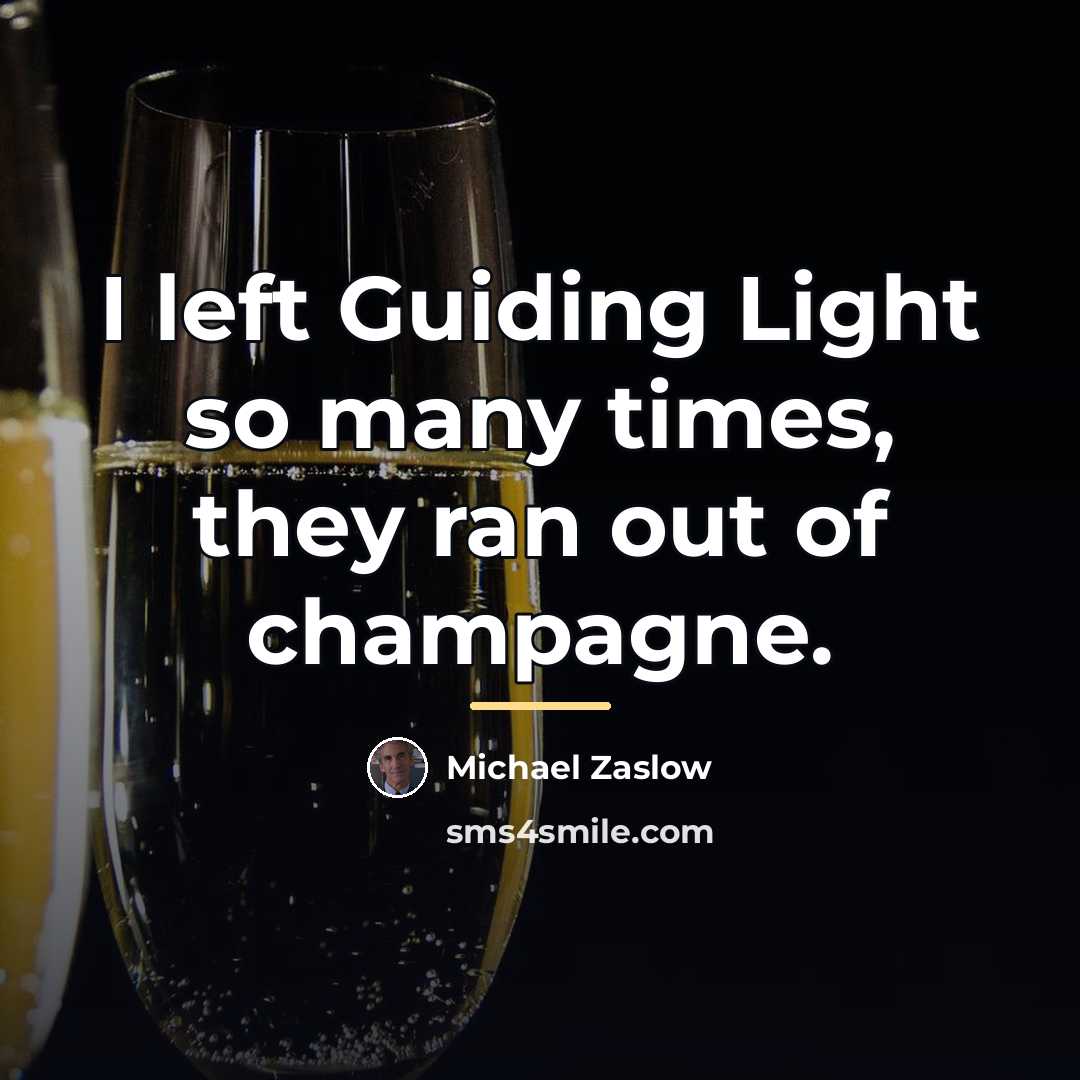 “I left Guiding Light so many times, they ran out…” quote by Michael Zaslow