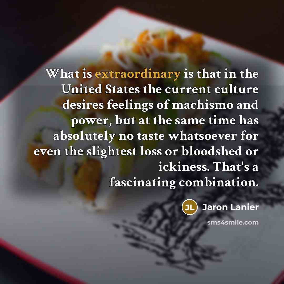 “What is extraordinary is that in the United States the…” quote by Jaron Lanier