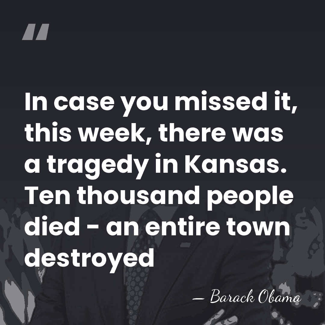 In case you missed it, this week, there was a tragedy in&hellip; - Barack Obama