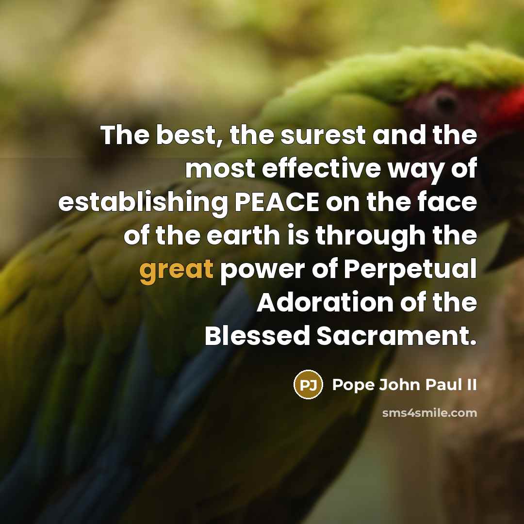 “The best, the surest and the most effective way of…” quote by Pope John Paul II