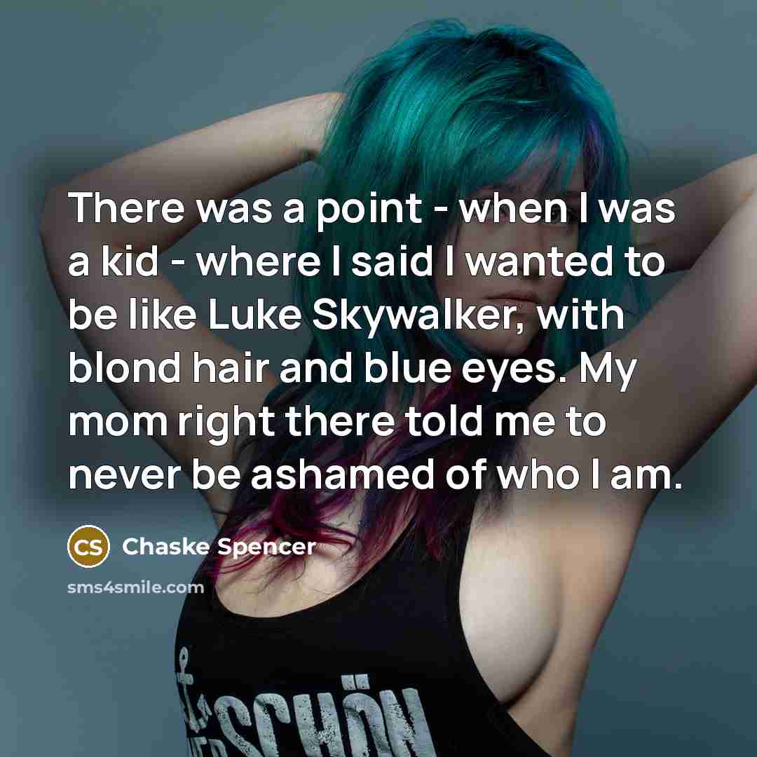 “There was a point - when I was a kid…” quote by Chaske Spencer