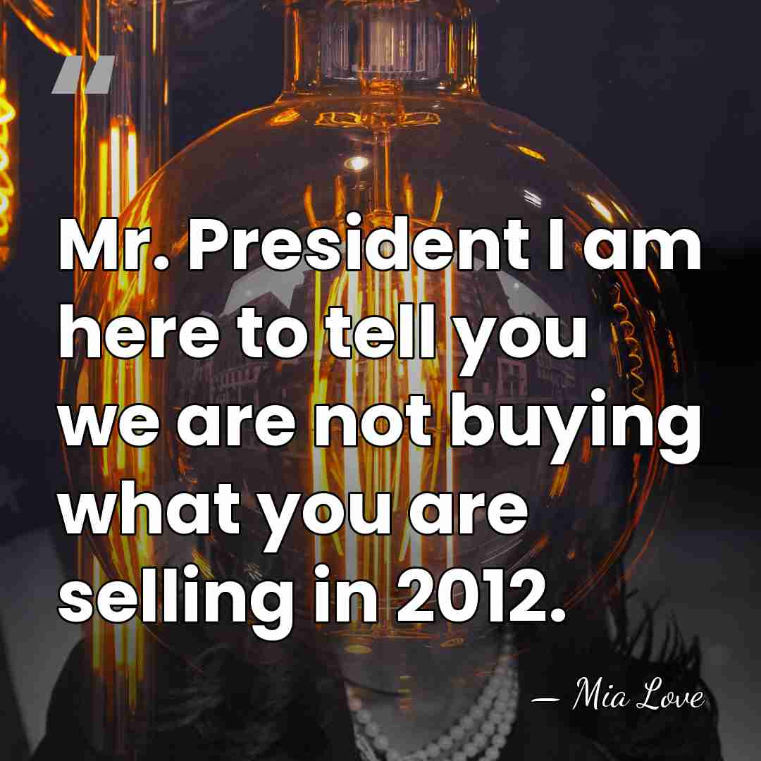 Mr. President I am here to tell you we are not buying&hellip; - Mia Love