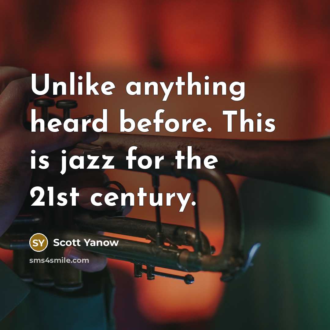 “Unlike anything heard before. This is jazz for the 21st…” quote by Scott Yanow