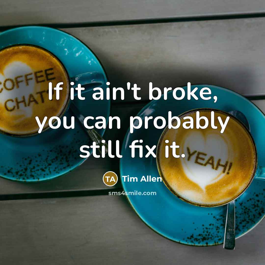 “If it ain't broke, you can probably still fix it.…” quote by Tim Allen