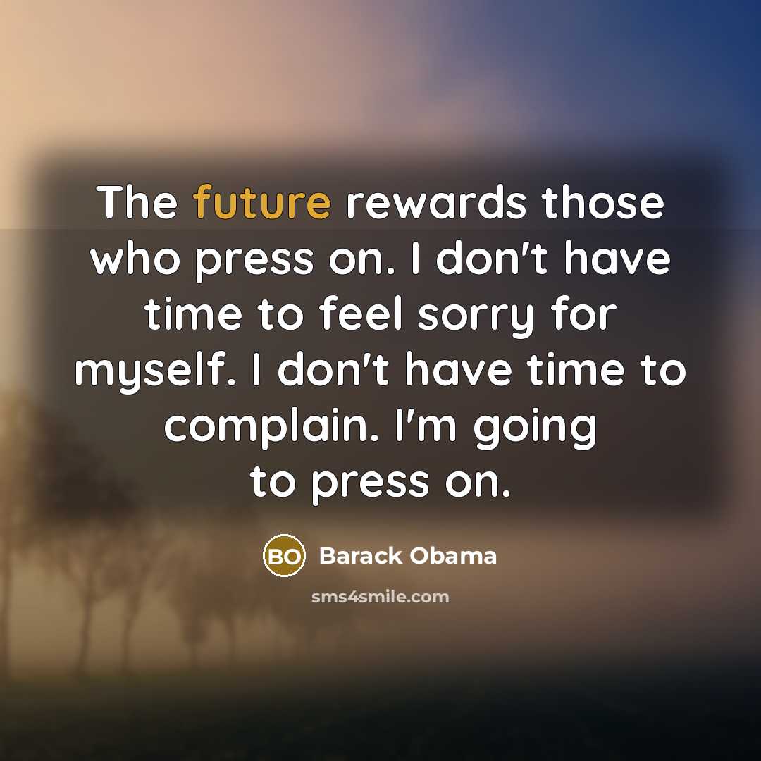 “The future rewards those who press on. I don't have…” quote by Barack Obama