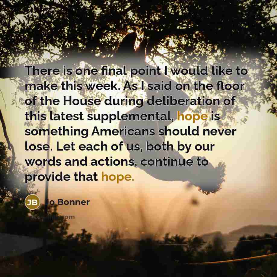 “There is one final point I would like to make…” quote by Jo Bonner