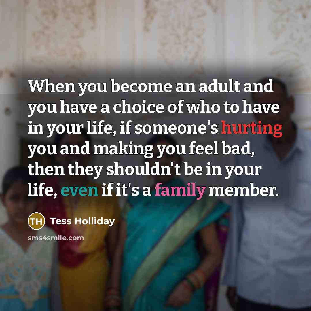 “When you become an adult and you have a choice…” quote by Tess Holliday