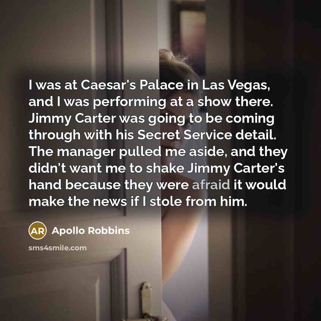 “I was at Caesar's Palace in Las Vegas, and I…” quote by Apollo Robbins