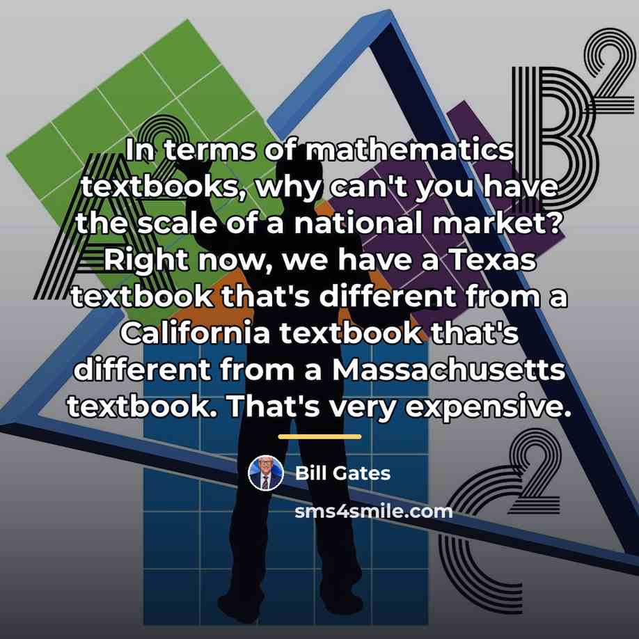 “In terms of mathematics textbooks, why can't you have the…” quote by Bill Gates
