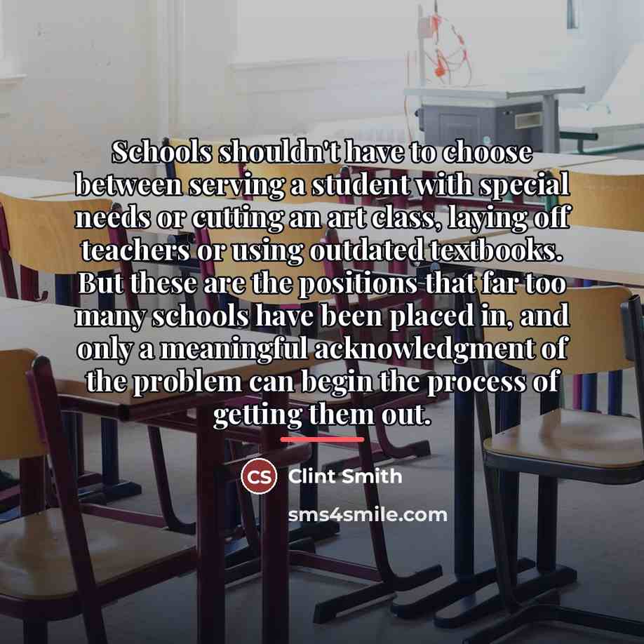 “Schools shouldn't have to choose between serving a student with…” quote by Clint Smith