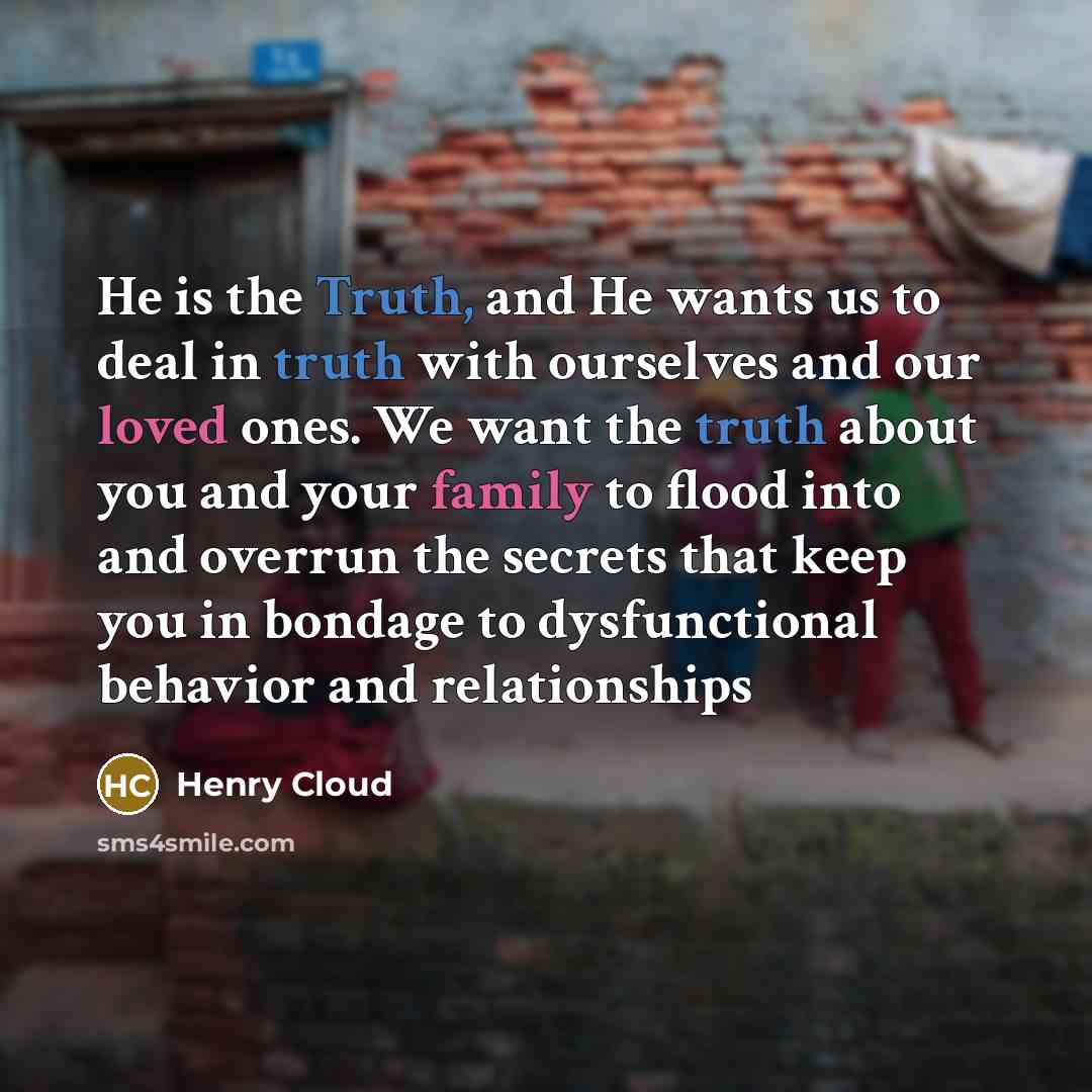 “He is the Truth, and He wants us to deal…” quote by Henry Cloud