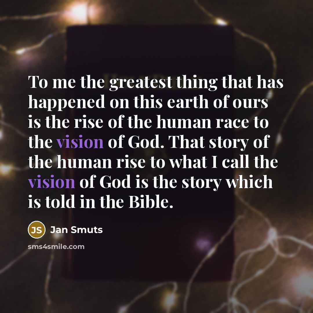“To me the greatest thing that has happened on this…” quote by Jan Smuts