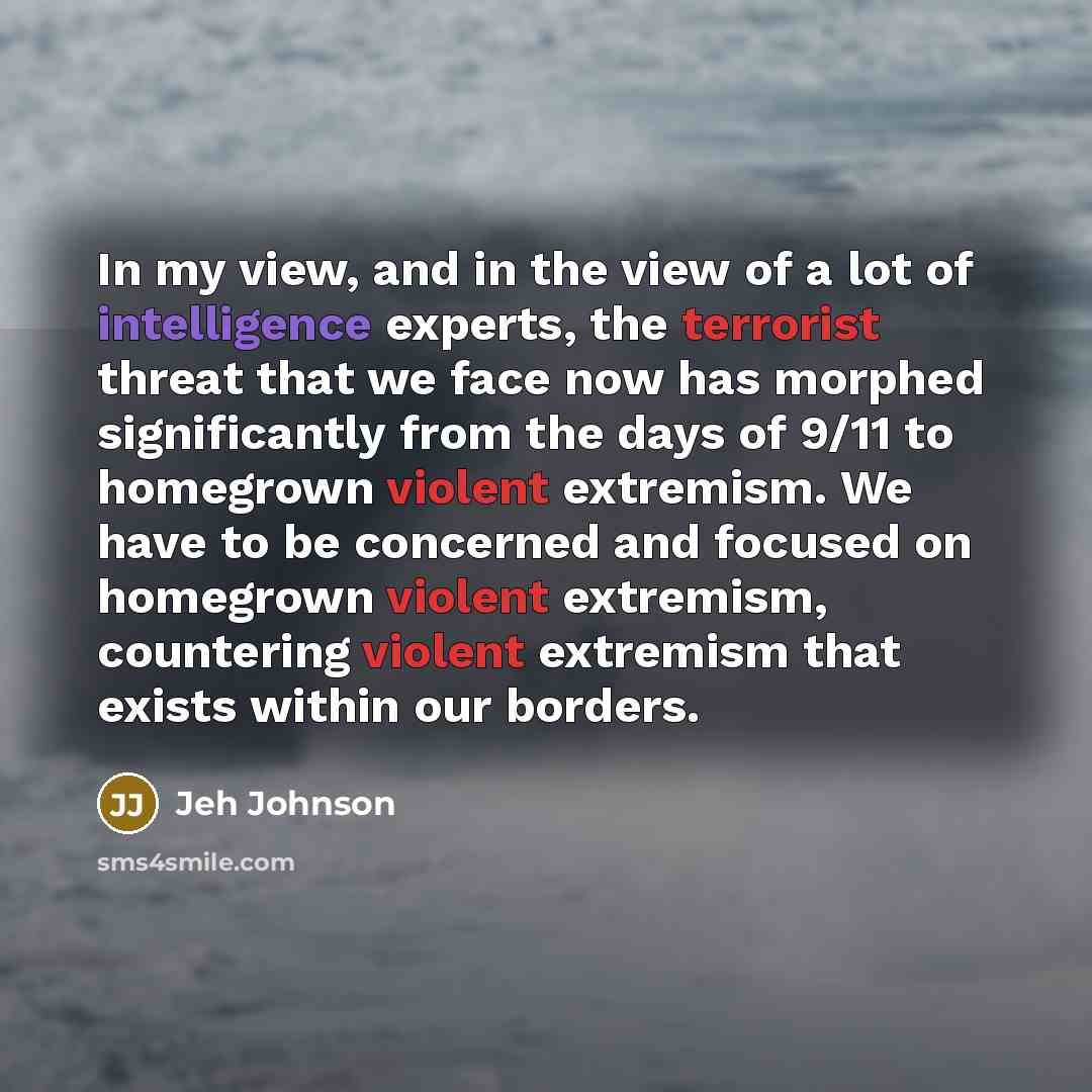 “In my view, and in the view of a lot…” quote by Jeh Johnson