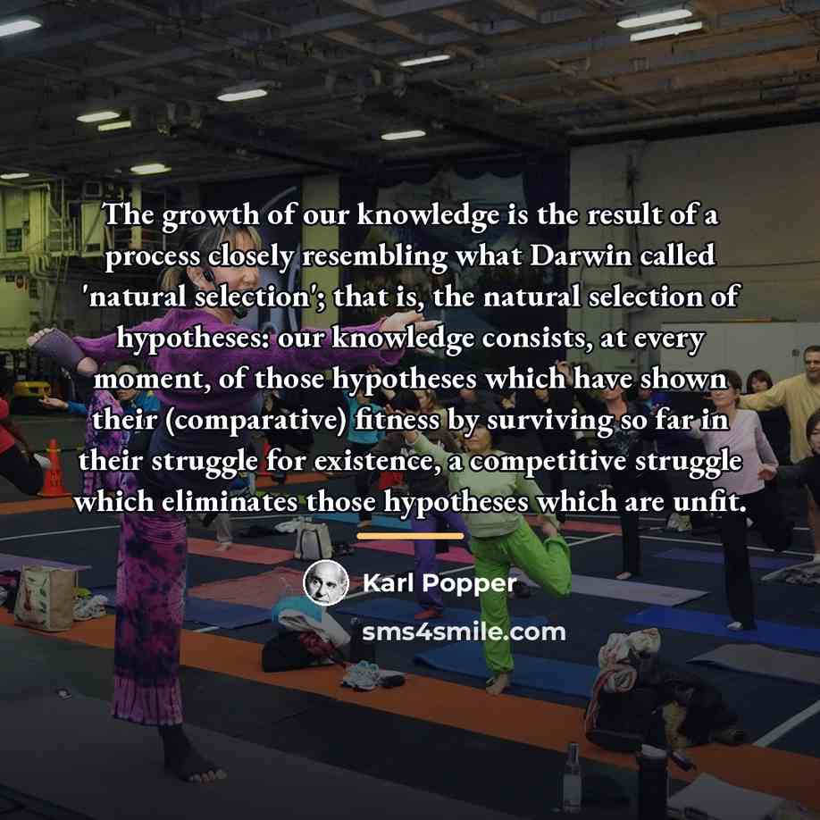 “The growth of our knowledge is the result of a…” quote by Karl Popper