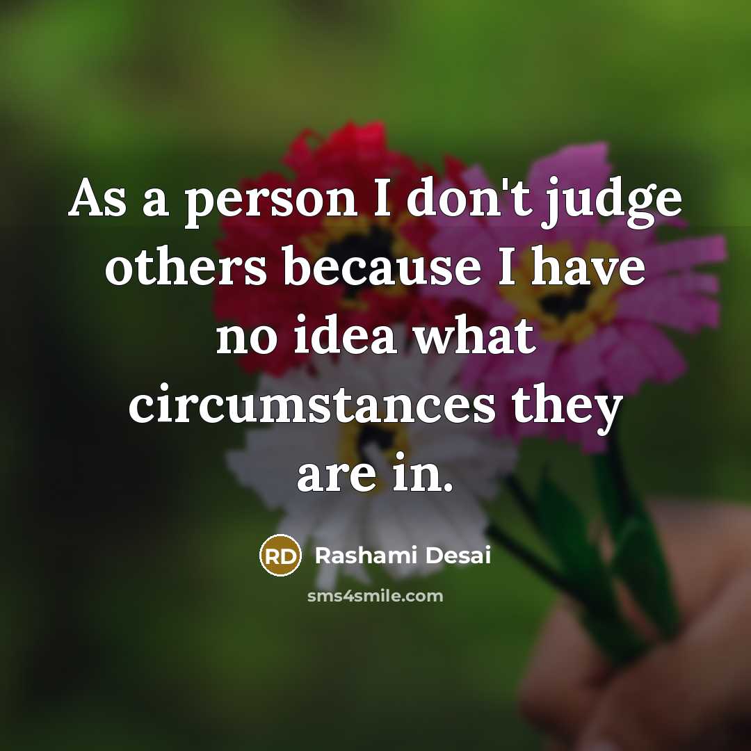 “As a person I don't judge others because I have…” quote by Rashami Desai