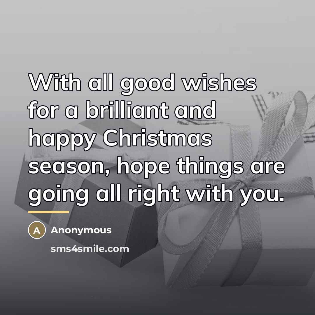 “With all good wishes for a brilliant and happy Christmas…” quote by Anonymous