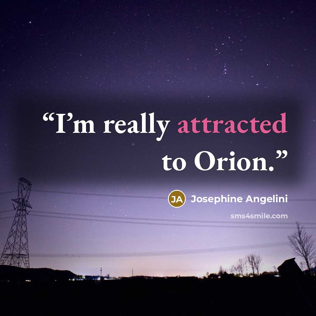 “I’m really attracted to Orion.” quote by Josephine Angelini