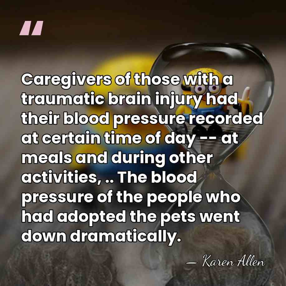 Caregivers of those with a traumatic brain injury had their blood pressure&hellip; - Karen Allen