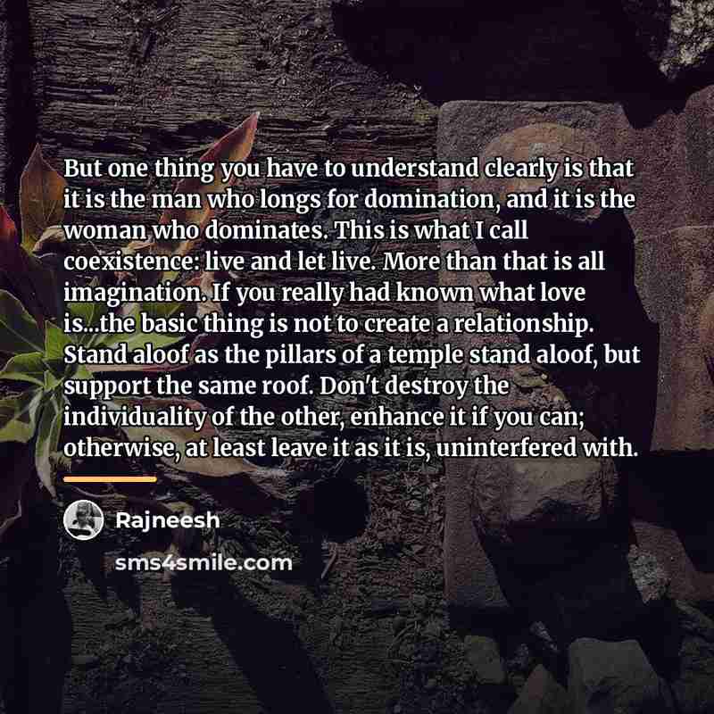 “But one thing you have to understand clearly is that…” quote by Rajneesh