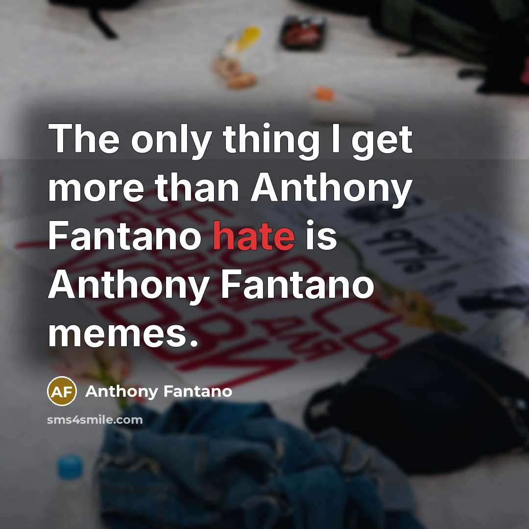“The only thing I get more than Anthony Fantano hate…” quote by Anthony Fantano