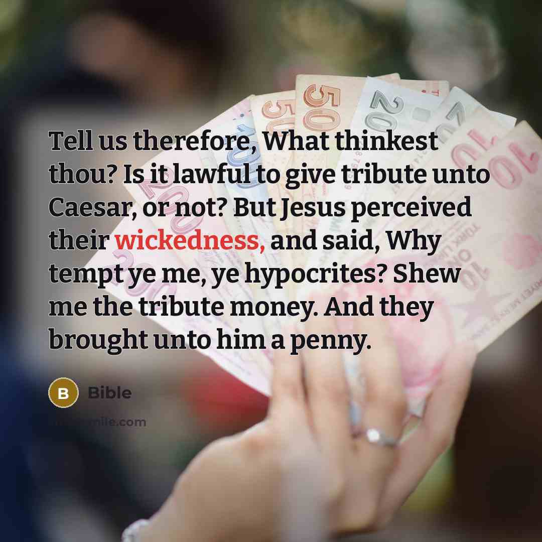 “Tell us therefore, What thinkest thou? Is it lawful to…” quote by Bible