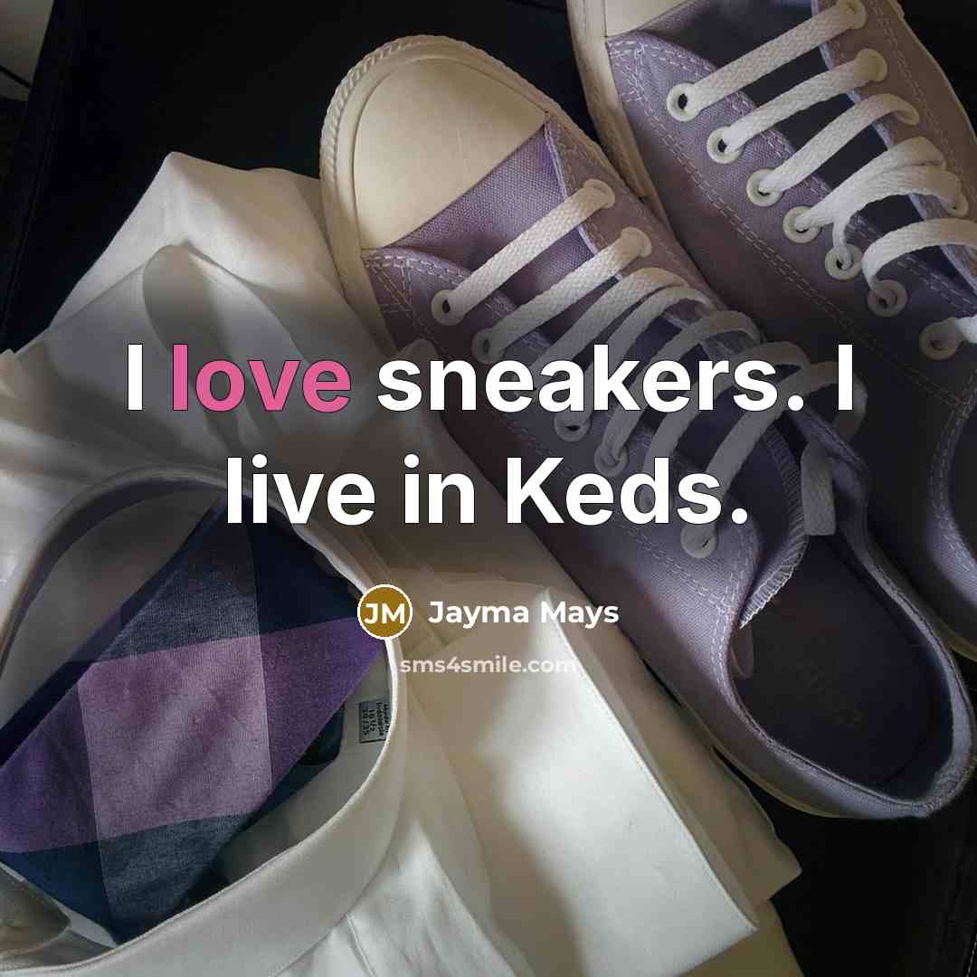 “I love sneakers. I live in Keds.” quote by Jayma Mays