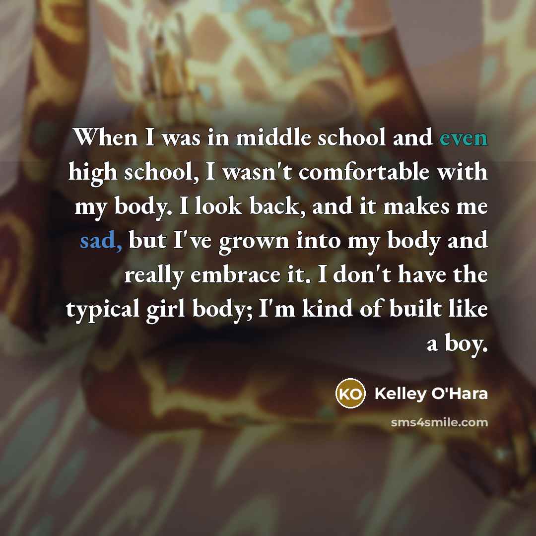 “When I was in middle school and even high school,…” quote by Kelley O'Hara